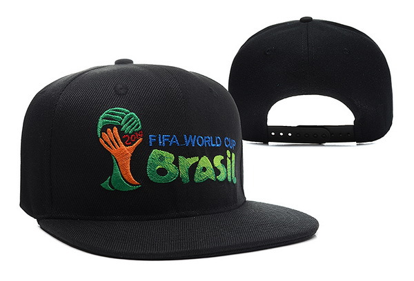 2014 FIFA World Cup Brasil Black Snapback Hat XDF 0512